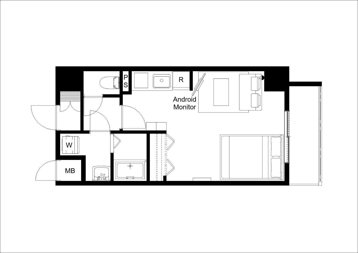 Wind Bell Baika Apartment Осака Стая снимка